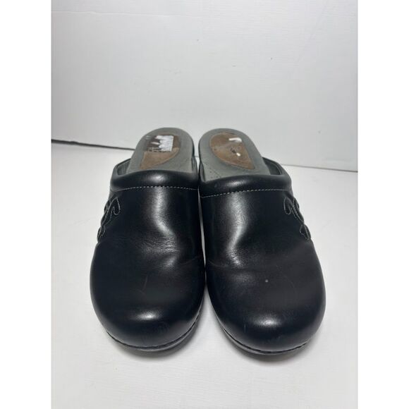 Dansko Women's Mule Shoes Size 40 9.5 black leather embossed slip on clog goth - Picture 3 of 6